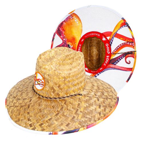 Octopus Straw Lifeguard Hat