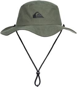 Quiksilver Men's Bushmaster Sun Protection Floppy Visor Bucket Hat (Color: Thyme)
