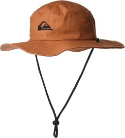 Quiksilver Men's Bushmaster Sun Protection Floppy Visor Bucket Hat (Color: Auburn)