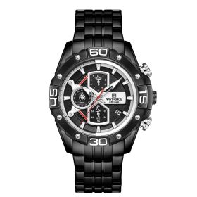 Fashion Hollow Personalized Waterproof Watch (Color: Black)