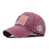 Fashion American Flag Camouflage Baseball Cap Men's Women's Rebound Cap Army Bone Truck Driver High Quality Gorras