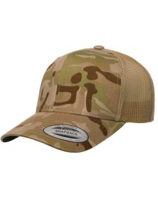 YP Classics® Retro Trucker Multicam® Snapback - MULTICAM - OS (Color: MLTICM ARID/ TAN)