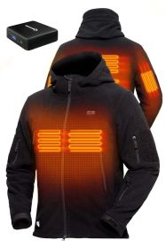 ANTARCTICA Fleece Heating Jacket For Men Women Black (Color: Black Men)