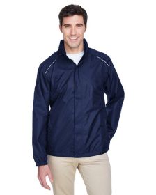 CORE365 88185 Men's Climate Seam-Sealed Lightweight Variegated Ripstop Jacket (Color: CLASSIC NAVY)