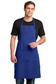 Port Authority Easy Care Extra Long Bib Apron with Stain Release A700 (Color: Royal)