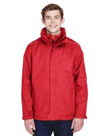 CORE365 88205 Men's Region 3-in-1 Jacket with Fleece Liner (Color: CLASSIC RED)