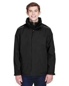 CORE365 88205 Men's Region 3-in-1 Jacket with Fleece Liner (Color: Black)